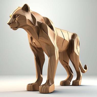 3D модель Месси пума известное животное (STL)
